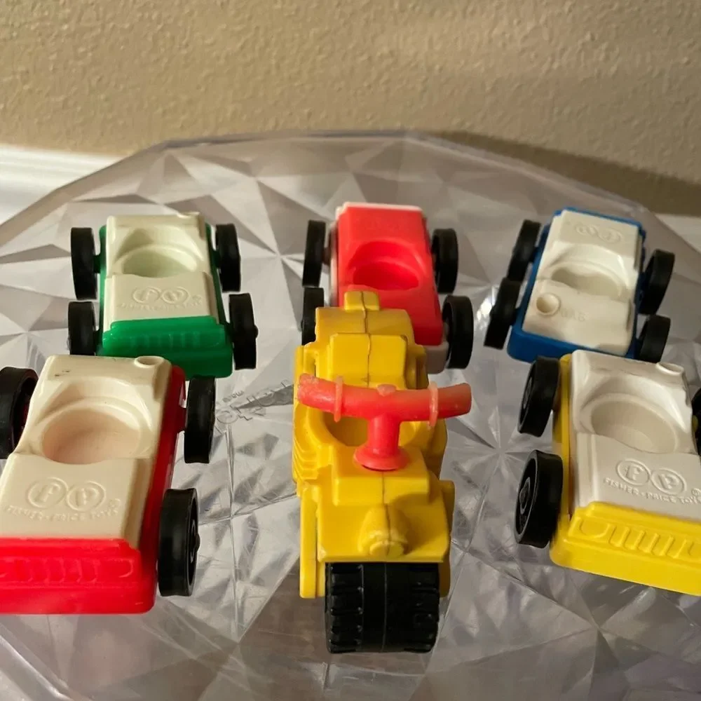 1970’s Fisher Price Vehicles 5 Cars 1 Motorcycle